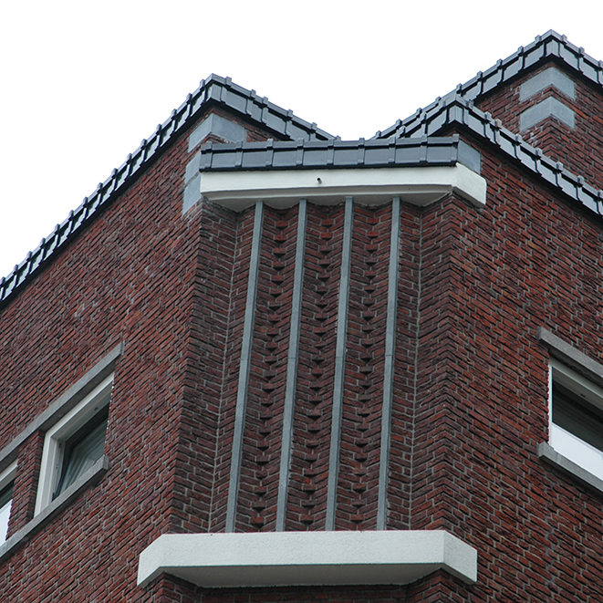 toepassing muurafdek no 48 wooncomplex Rotterdam
